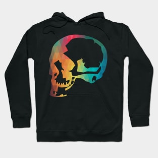 Rainbow color human skull Hoodie